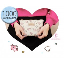 【1000 Coins 免費換】P助兔兔可愛印花系列(立體化妝包)(櫻花粉)