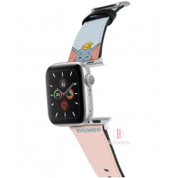 迪士尼 Apple Watch十字紋牛皮錶帶(小飛象經典)