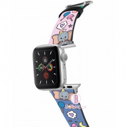 迪士尼 Apple Watch十字紋牛皮錶帶(大頭系列小飛象)