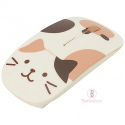 日本Fuku貓咪可愛纖薄無線滑鼠