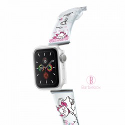 Disney Apple Watch透明PVC錶帶連保護殻(瑪莉貓可愛風)