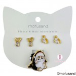Mofusand可愛隨意耳環髮飾套裝(鯊魚貓B款)