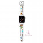 Disney Apple Watch透明PVC錶帶連保護殻(維尼家族蠟筆款)