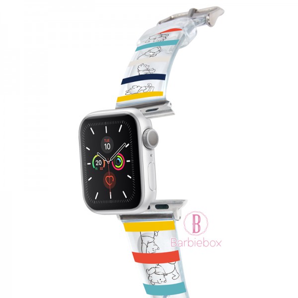 Disney Apple Watch透明PVC錶帶連保護殻(橫間維尼款)