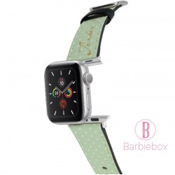 [割引品]迪士尼 Apple Watch十字紋牛皮錶帶(小仙子)38-40MM