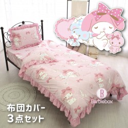 Sanrio寬版花邊系列單人床單枕袋連被袋套裝(Melody)