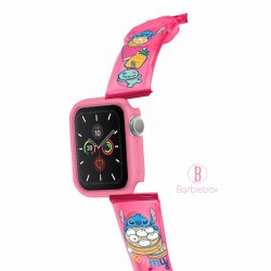 Disney Apple Watch透明PVC錶帶連保護殻(史迪仔Relax time)
