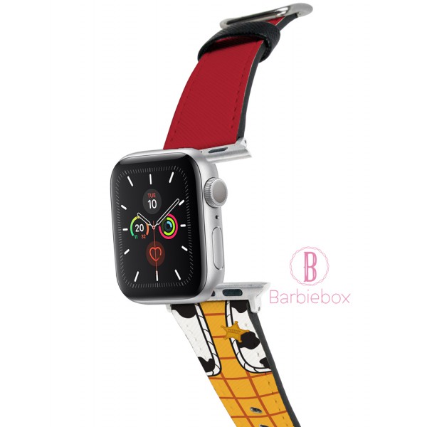 [割引品]迪士尼 Apple Watch十字紋牛皮錶帶(胡迪)42-44MM